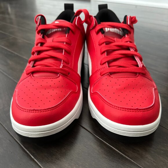 Puma Rebound Layup Lo Red, Black & White US Men's 10.5 Sneakers NWOT - Picture 5 of 12